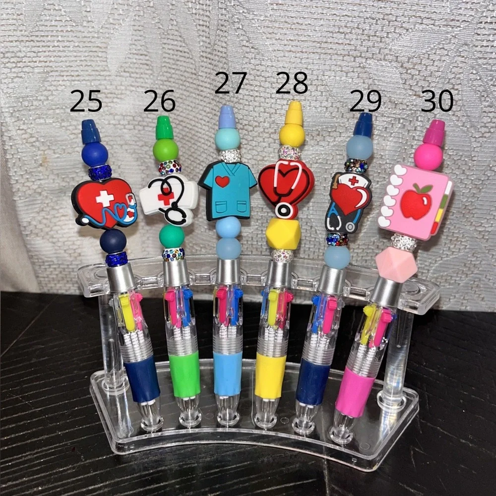 Colorful Handmade Beaded Multi-Color Ink Pen 🖊️💕 - Picture 5 of 7